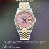 Rolex Datejust Steel Yellow Gold Pink Mother Of Pearl, Pre-Owned