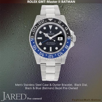 Rolex  GMT Master II Batman Steel Black & Blue Dial, Pre-Owned