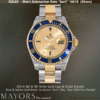 Steel & Yellow Gold Rolex Submariner Blue Bezel & Dial 16618, Pre-Owned