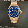 Yellow Gold Rolex Submariner Blue Bezel & Dial 16618, Pre-Owned