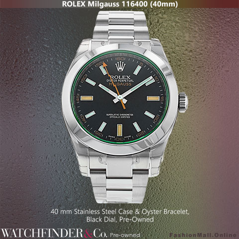 Rolex Milgauss Stainless Steel Black Dial Pre-Owned