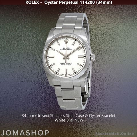 Rolex Oyster Perpetual Steel White Dial 114200 NEW