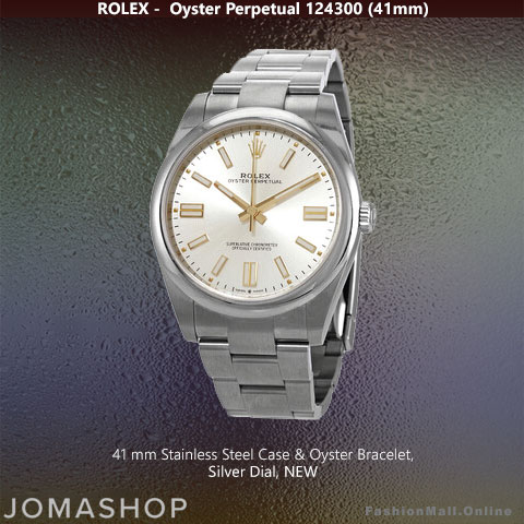 Mens Rolex Oyster Perpetual Steel Silver Dial NEW