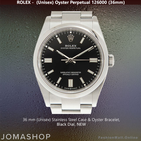 Rolex Oyster Perpetual Steel Black Dial NEW