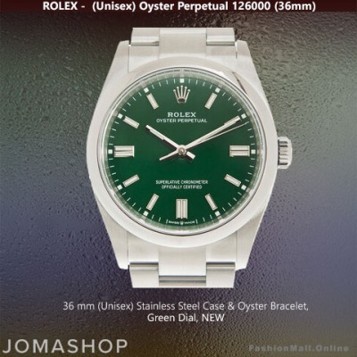 Rolex Oyster Perpetual Steel Green Dial NEW