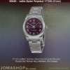 Ladies Rolex Oyster Perpetual 177200 Steel Purple Dial Roman Pre-Owned