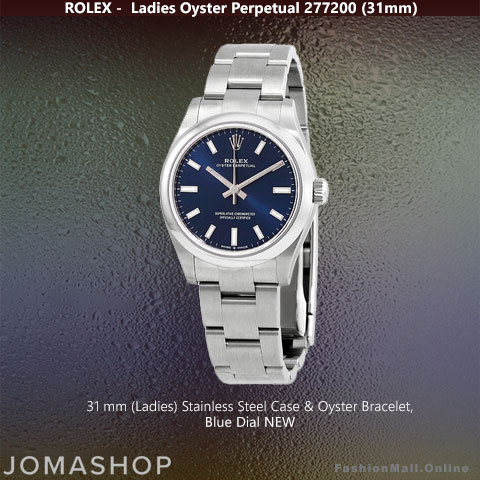 Ladies Rolex Oyster Perpetual 31mm Steel Dark Blue Dial NEW