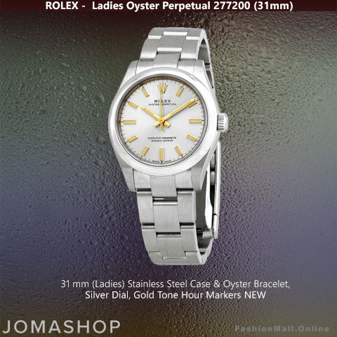 Ladies Rolex Oyster Perpetual 31mm Steel Silver Dial NEW