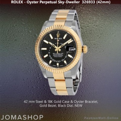 Rolex Sky-Dweller Steel & Yellow Gold Black Dial -NEW
