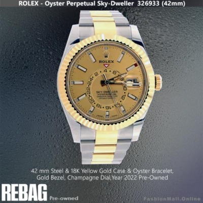 Rolex Sky-Dweller Steel & 18k Yellow Gold -Pre-Owned