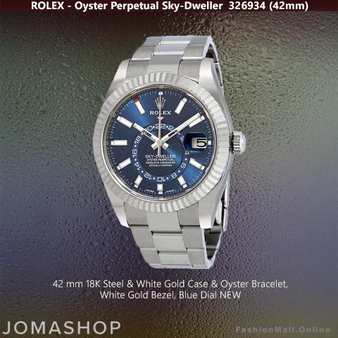 Rolex Sky Dweller Steel & White Gold Blue Dials Oyster, NEW