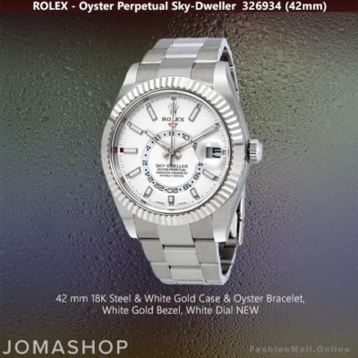 Rolex Sky Dweller Steel & White Gold White Dials, NEW