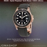 Rolex Yacht Master 126655  Everose Gold Black Dial & Oysterflex, NEW