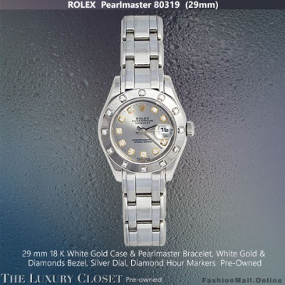 Rolex Pearlmaster 80319 29mm White Gold & Diamonds Silver Dial, Pre-Owned