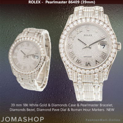 Rolex Pearlmaster White Gold & Diamonds, 86409 - NEW