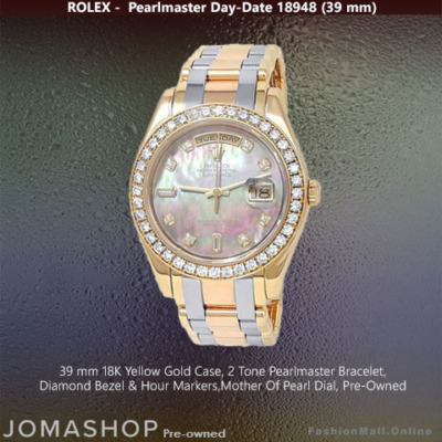 Rolex Pearlmaster 2 Tone Gold Diamond Bezel Mother Of Pearl Dial - Pre-Owned
