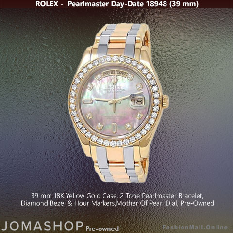 Rolex Pearlmaster 2 Tone Gold Diamond Bezel Mother Of Pearl Dial – Pre-Owned