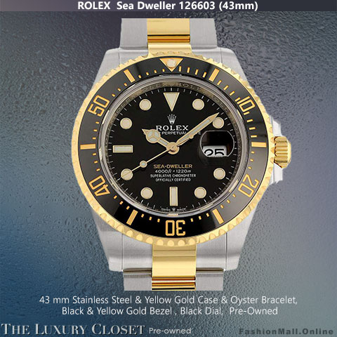 Rolex Sea-Dweller Steel & Yellow Gold 126603 – Pre-Owned