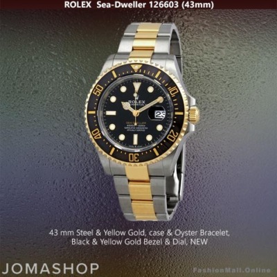 Rolex Sea-Dweller 126600 Steel & Yellow Gold Black Dial 43mm - NEW