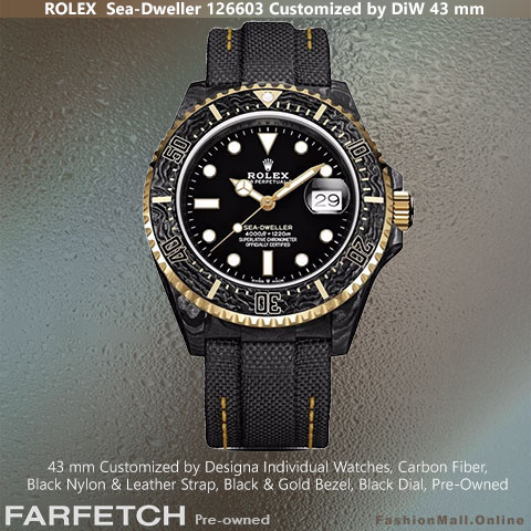 Rolex Customized Sea-Dweller Carbon Fiber Black Strap – Pre-Owned