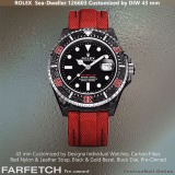 Rolex Customized Sea-Dweller Carbon Fiber Red Nylon Band - Pre-Owned