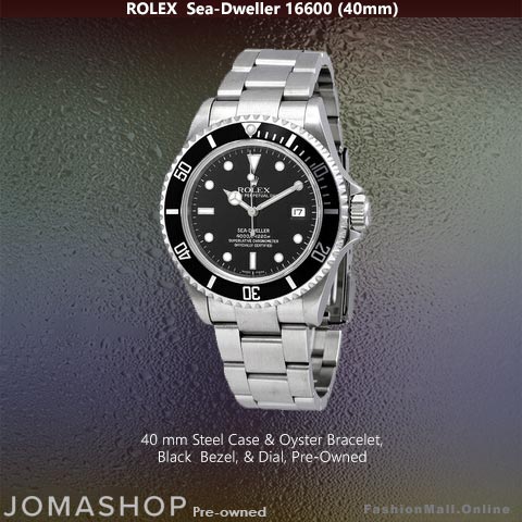 Rolex Sea Dweller 16600 Steel Case Black Dial 40mm – Pre-Owned