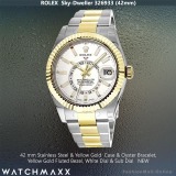 Rolex Sky-Dweller Steel & Yellow Gold White Dials Oyster - NEW