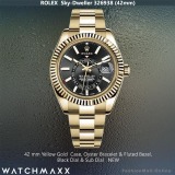 Rolex Sky-Dweller Yellow Gold Black Dials Oyster Bracelet - NEW