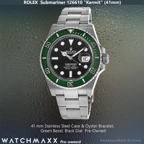Rolex Submariner Kermit 126610 Steel Green Bezel Black Dial, Pre-owned