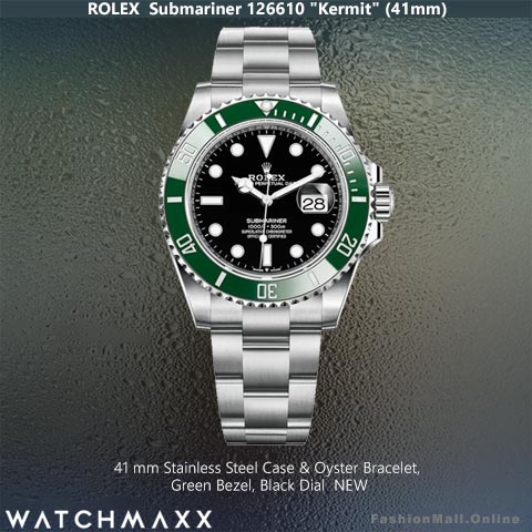 Rolex Submariner Kermit 126610 Steel Green Bezel Black Dial, NEW