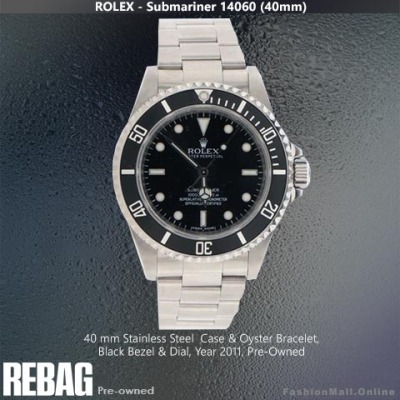 Rolex Submariner 14060M Oyster Perpetual Steel Black Bezel & Dial, Pre-Owned