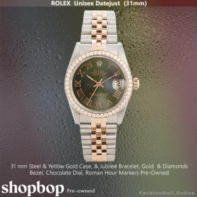 Rolex Datejust 31mm Just Olive Dial Steel Yellow Gold, Pre-Owned