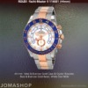 Rolex Yacht Master II 116681 Steel & Rose Gold Blue Bezel White Dials, NEW