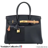 HERMES Birkin 30 Colormatic Blue Swift, Pre-Owned