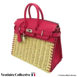 Hermes Birkin 25 Framboise Swift Osier Wicker, New Open Box