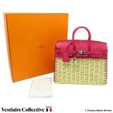 Hermes Birkin 25 Framboise Swift Osier Wicker, New Open Box