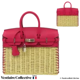 Hermes Birkin 25 Framboise Swift Osier Wicker, New Open Box