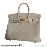 Hermes Birkin 25 Grey Ostrich, New Open Box