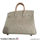 Hermes Birkin 25 Grey Ostrich, New Open Box