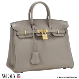 Hermes Birkin 25 Gris Asphalte Taurillon Novillo, Pre-owned