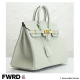 Hermes Birkin 25 Gris Neve Matte Alligator, Like New