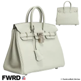 Hermes Birkin 25 Gris Neve Togo, Pre-owned Like New