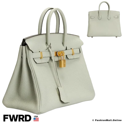 HERMES Birkin 25 Gris Neve, Pre-owned Like New