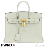 HERMES Birkin 25 Gris Neve, Pre-owned Like New