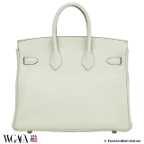 Hermes Birkin 25 Gris Neve Togo, Like New