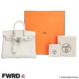 HERMES Birkin 25 Gris Perle, Pre-owned, Like New