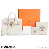 HERMES Birkin 25 Gris Perle Togo, Pre-owned Like New