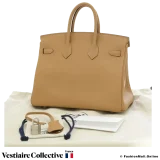 Hermes Birkin 25 In and Out Biscuit, Pre-Owned In Excellent Condition