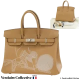 Hermes Birkin 25 In and Out Biscuit, Pre-Owned In Excellent Condition