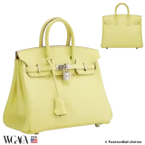 Hermes Birkin 25 Lime Epsom leather, Pre-owned